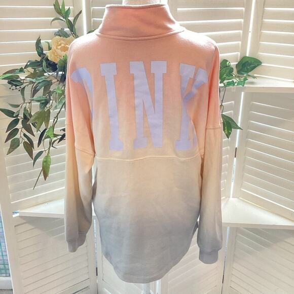 PINK VICTORIA SECRET NEW OMBRE HOODIE SIZE SMALL (OVERSIZED) 1224 - Picture 5 of 5